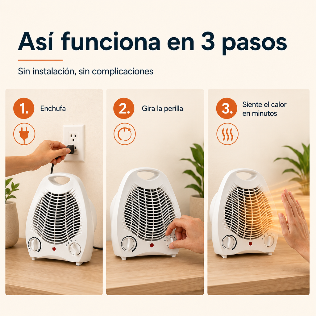 Calefactor Ventilador Portatil Electrico — vista 4