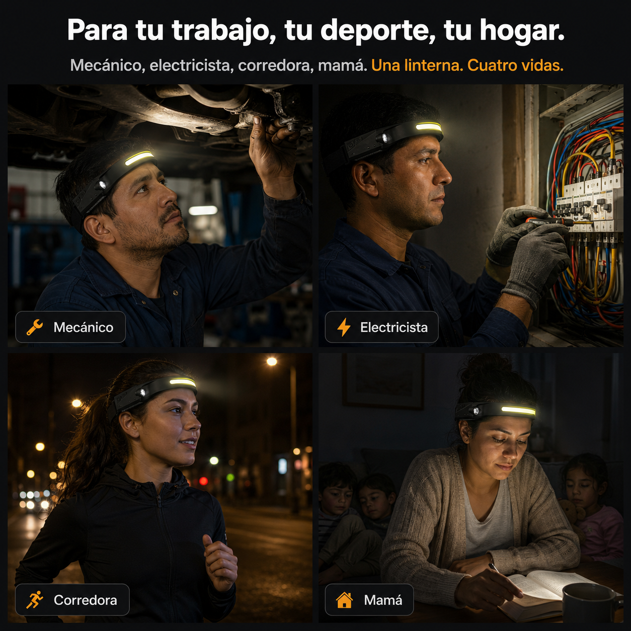 Linterna Led Cintillo Recargable — vista 5