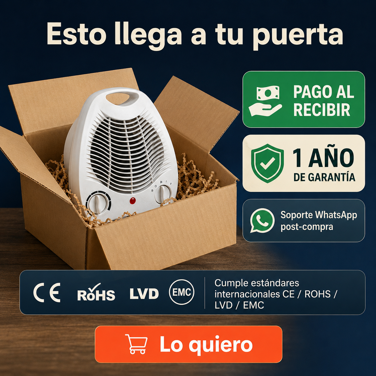 Calefactor Ventilador Portatil Electrico — vista 7